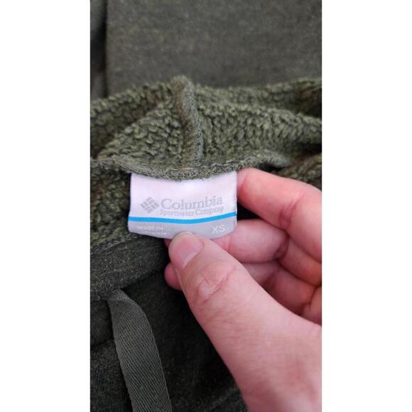 Columbia Pullover Womens XS Cowl Neck Fleece Sweatshirt Kangaroo Pocket Cozy - Picture 5 of 6